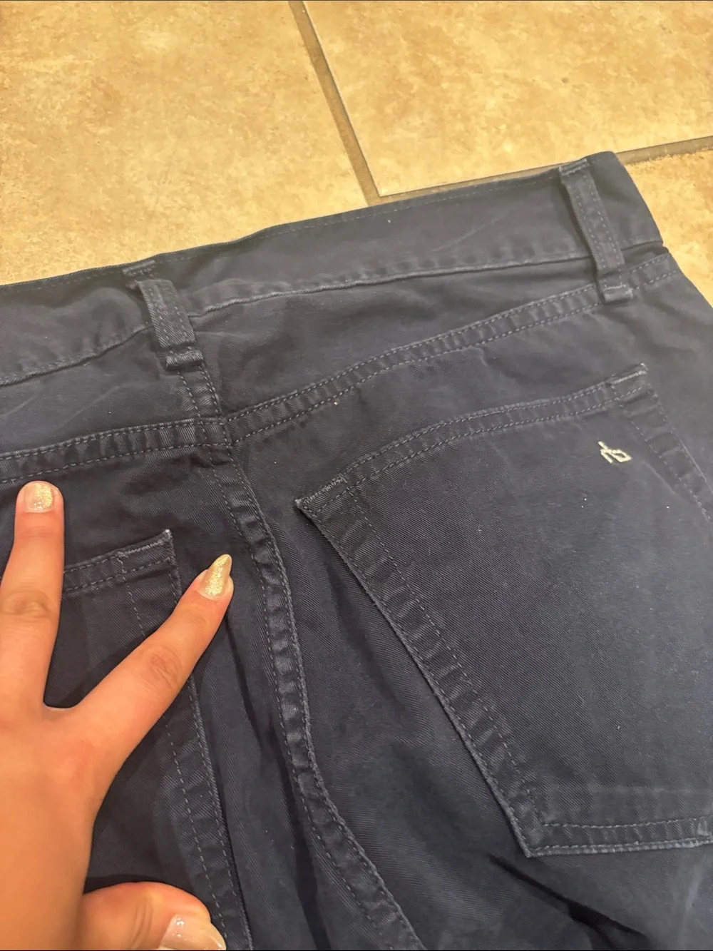 Rag & Bone Navy Fit 3 Chino Slim Straight Leg Pants